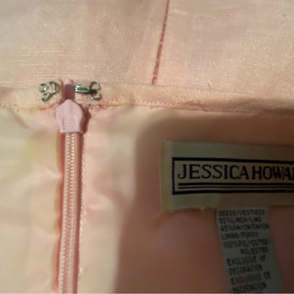 Jessica Howard VTG Spaghetti strap Dress. Pink with cherries, EUC, Sz 16 - Picture 14 of 16